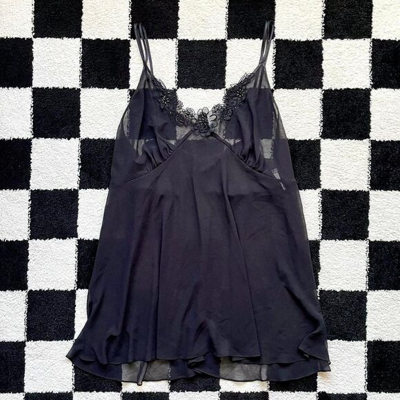 Vintage Black Sheer Babydoll - Picture 1 of 4